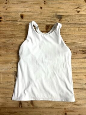 Athleta Girl white tank bra size 12